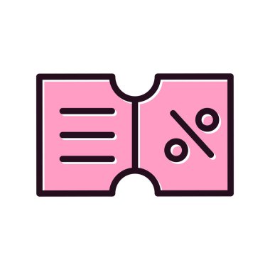 İndirim kuponu vektör illüstrasyonu