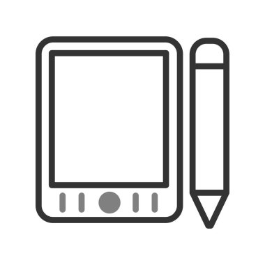 tablet. Web simgesi basit illüstrasyon