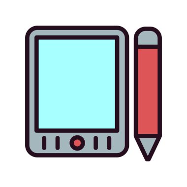 tablet. Web simgesi basit illüstrasyon