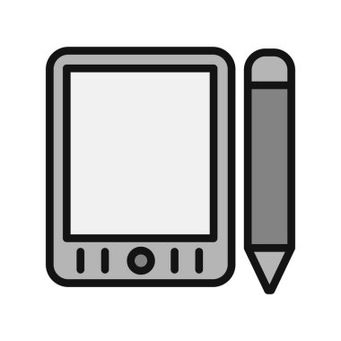 tablet. Web simgesi basit illüstrasyon