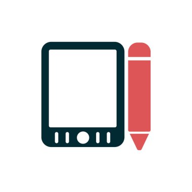 tablet. Web simgesi basit illüstrasyon