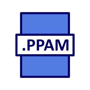 PPAM dijital dosya modern simgesinin vektör çizimi