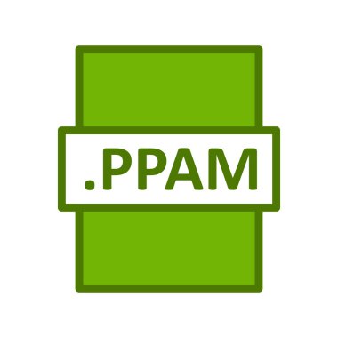 PPAM dijital dosya modern simgesinin vektör çizimi