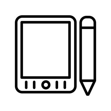 tablet. Web simgesi basit illüstrasyon