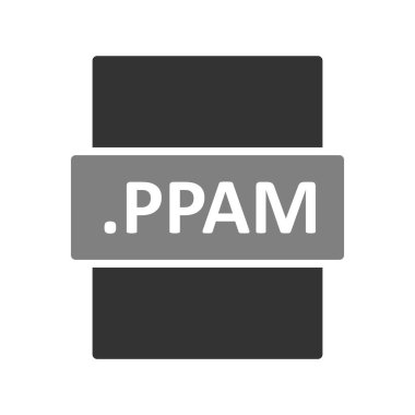 PPAM dijital dosya modern simgesinin vektör çizimi