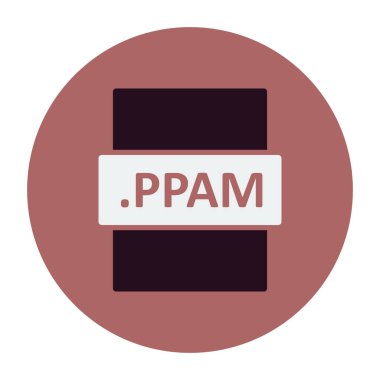 PPAM dijital dosya modern simgesinin vektör çizimi