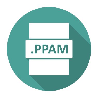 PPAM dijital dosya modern simgesinin vektör çizimi