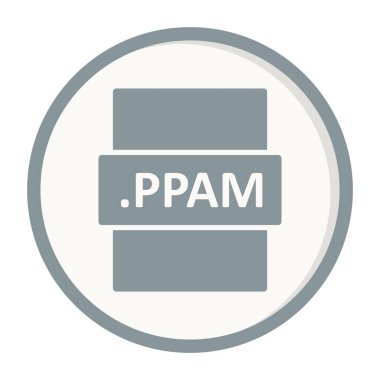 PPAM dijital dosya modern simgesinin vektör çizimi