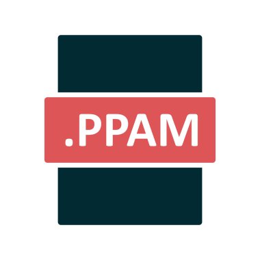 PPAM dijital dosya modern simgesinin vektör çizimi