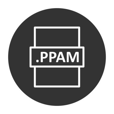 PPAM dijital dosya modern simgesinin vektör çizimi