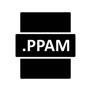 PPAM dijital dosya modern simgesinin vektör çizimi