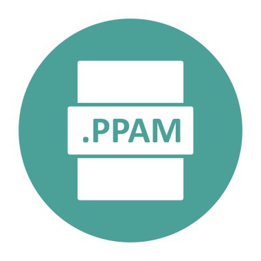 PPAM dijital dosya modern simgesinin vektör çizimi