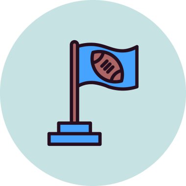 Bayrak simgesinin vektör illüstrasyonu