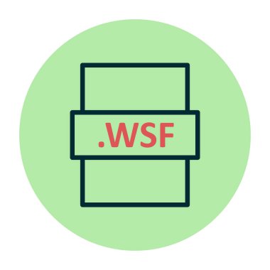 WSF dijital dosyasının vektör çizimi modern simge