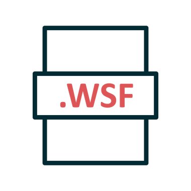 WSF dijital dosyasının vektör çizimi modern simge