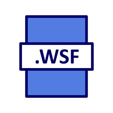 WSF dijital dosyasının vektör çizimi modern simge