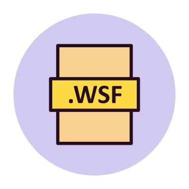 WSF dijital dosyasının vektör çizimi modern simge