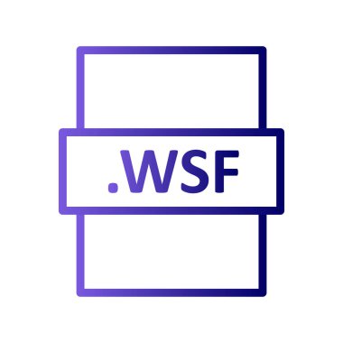 WSF dijital dosyasının vektör çizimi modern simge