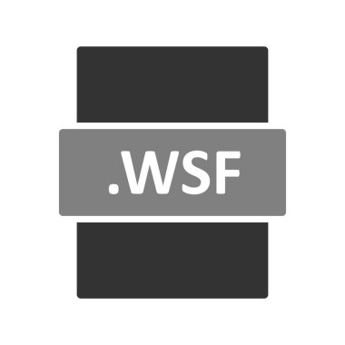 WSF dijital dosyasının vektör çizimi modern simge