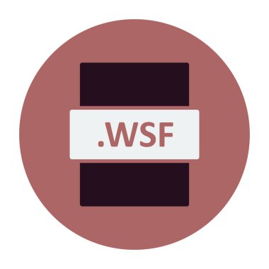 WSF dijital dosyasının vektör çizimi modern simge