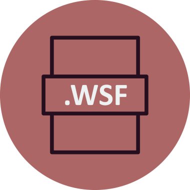 WSF dijital dosyasının vektör çizimi modern simge