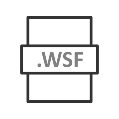 WSF dijital dosyasının vektör çizimi modern simge
