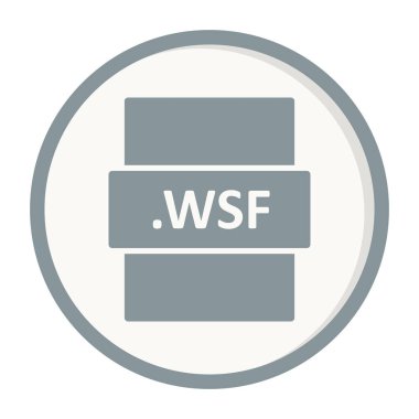 WSF dijital dosyasının vektör çizimi modern simge