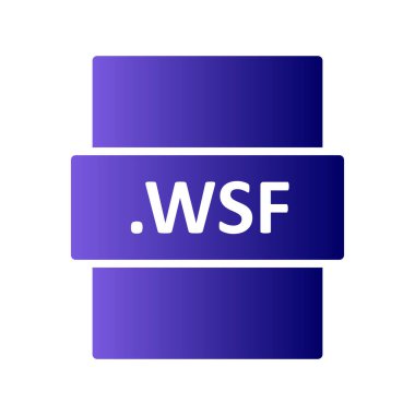 WSF dijital dosyasının vektör çizimi modern simge