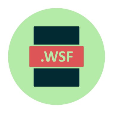 WSF dijital dosyasının vektör çizimi modern simge