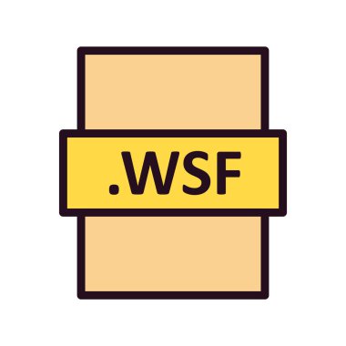 WSF dijital dosyasının vektör çizimi modern simge