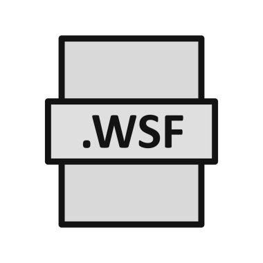 WSF dijital dosyasının vektör çizimi modern simge