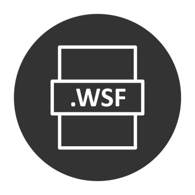 WSF dijital dosyasının vektör çizimi modern simge