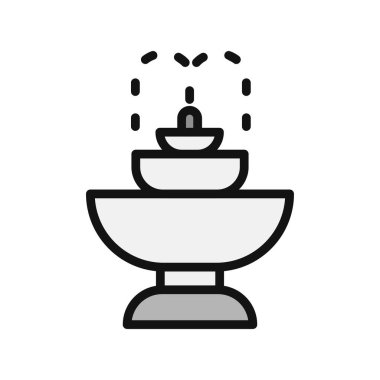 Kase, kaşık, bardak ikonu. siyah doldurulmuş taslak vektör çizimi