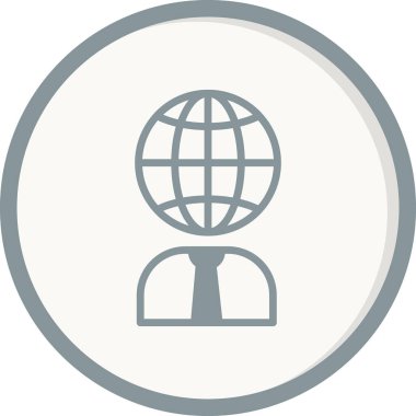 Küreselleşme simgesi vektör illüstrasyonu