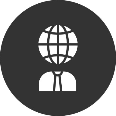 Küreselleşme simgesi vektör illüstrasyonu