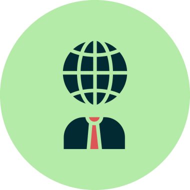 Küreselleşme simgesi vektör illüstrasyonu