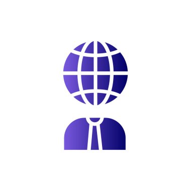 Küreselleşme simgesi vektör illüstrasyonu