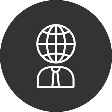 Küreselleşme simgesi vektör illüstrasyonu