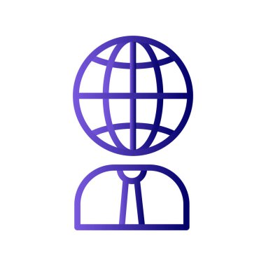 Küreselleşme simgesi vektör illüstrasyonu