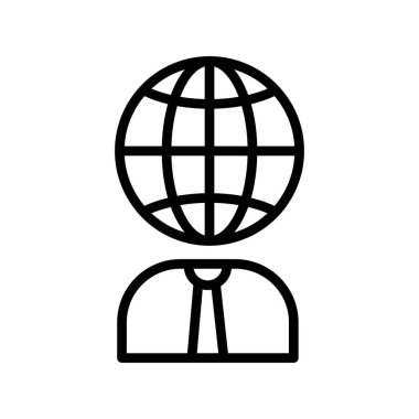 Küreselleşme simgesi vektör illüstrasyonu