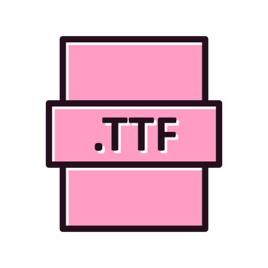 TTF, seo modern simgenin vektör illüstrasyonu 