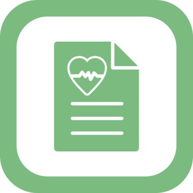 Kalp atışı Rapor simgesi, vektör illüstrasyonu