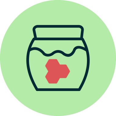 bal kavanozu ikon vektör çizimi