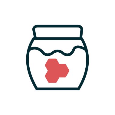 bal kavanozu ikon vektör çizimi