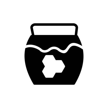 bal kavanozu ikon vektör çizimi