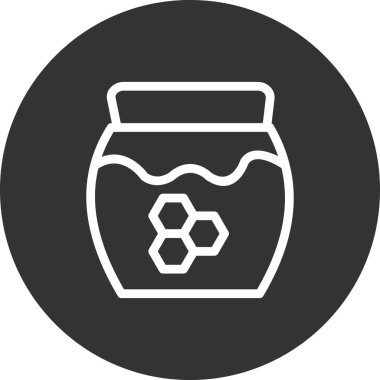 bal kavanozu ikon vektör çizimi