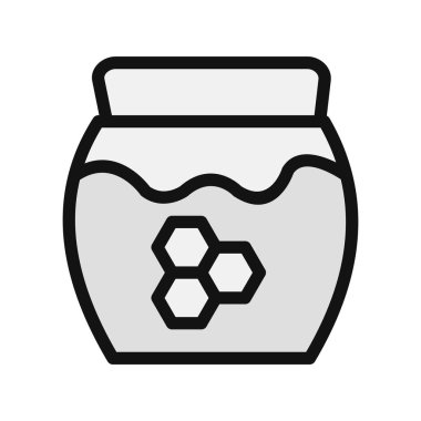 bal kavanozu ikon vektör çizimi