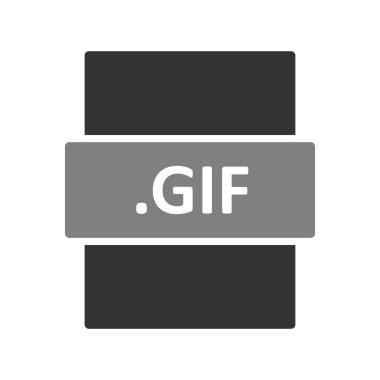 GIF dijital dosyasının vektör illüstrasyonu modern simge