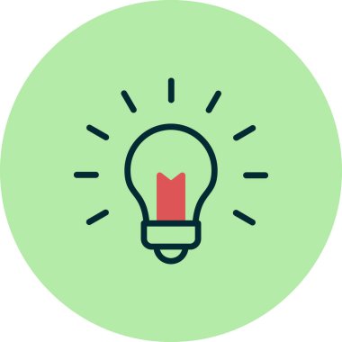 fikir vektör çizimi, ampul işareti