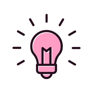 fikir vektör çizimi, ampul işareti